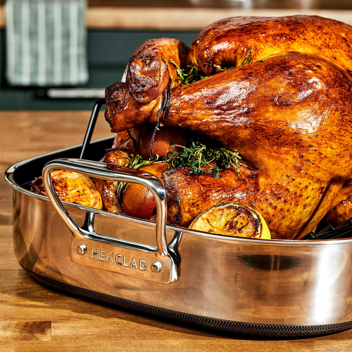 Large Hybrid Roasting Pan w/ Rack, 14" x 16"