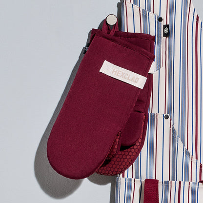 Eco Modern Oven Mitt Set - Crimson