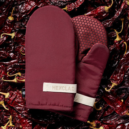 Eco Modern Oven Mitt Set - Crimson