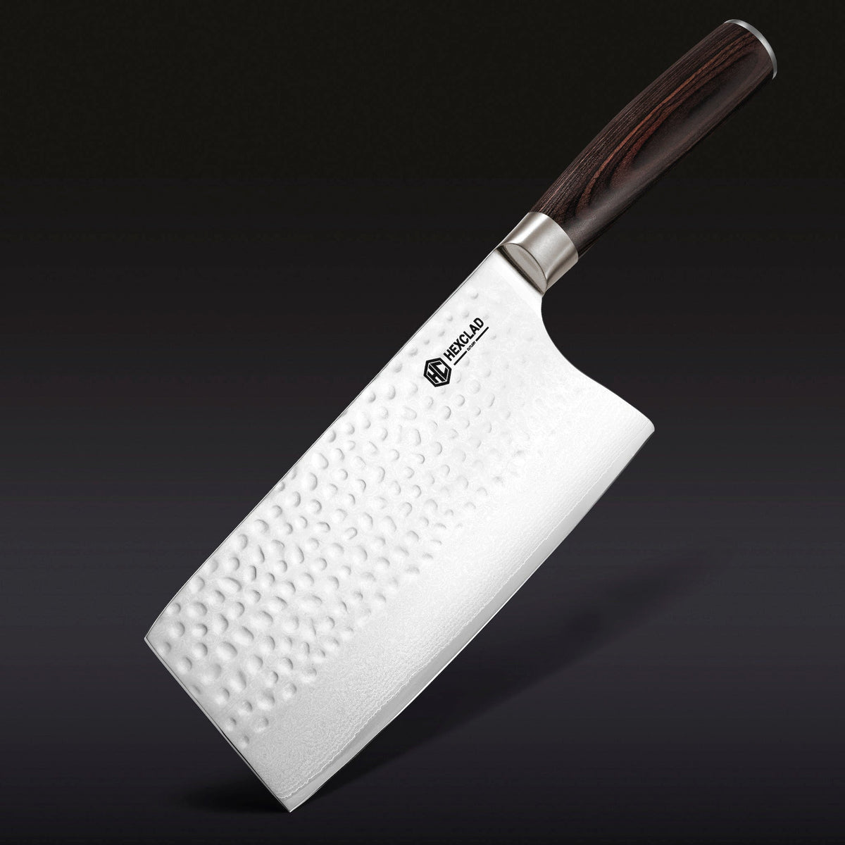Damascus Steel Cleaver, 7" (Espresso)