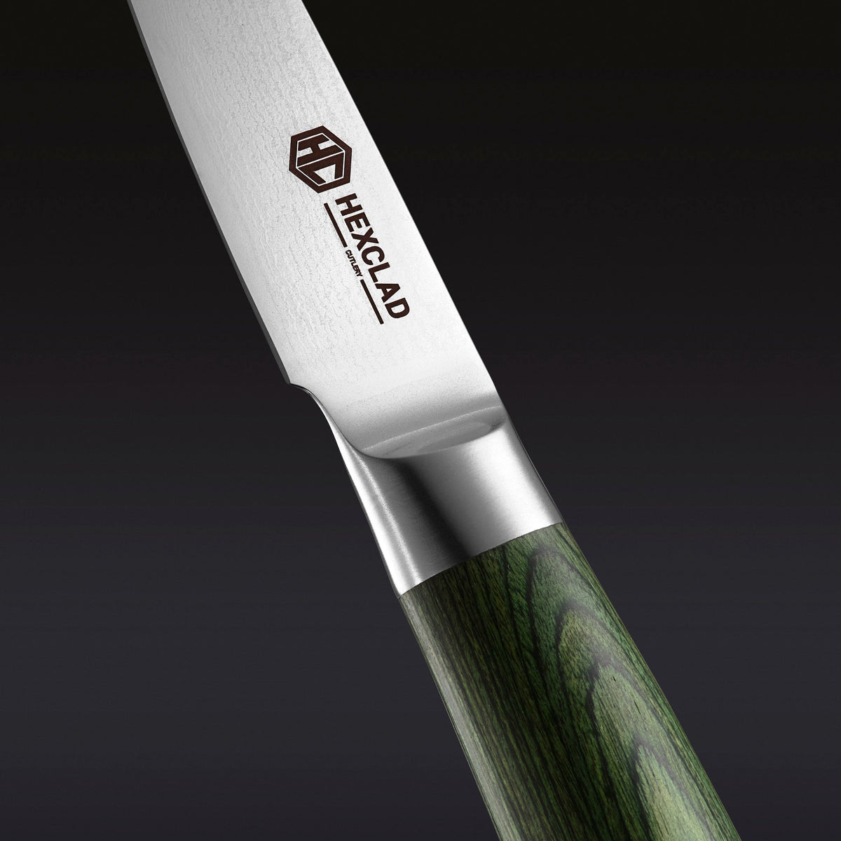 Damascus Steel Paring Knife, 3.5" (Green)